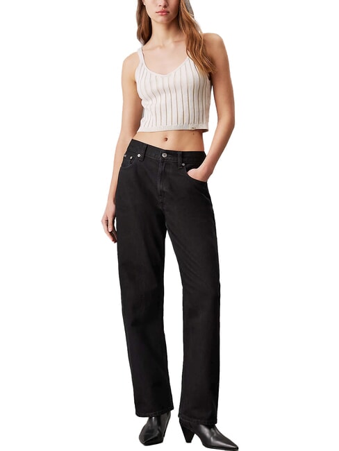 CK JEANS Maiou sutien din bumbac fildeș / pelican - tricou