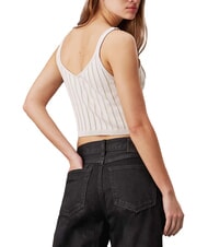 CALVIN KLEIN CK JEANS Maiou sutien din bumbac fildeș / pelican - tricou - 2