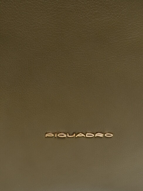 CIRCLE  CIRCLE Geantă multifuncțională din piele VERDE / BEIGE - Serviete birou