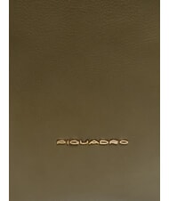 PIQUADRO CIRCLE  CIRCLE Geantă multifuncțională din piele VERDE / BEIGE - Serviete birou - 3