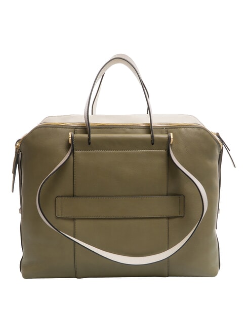 CIRCLE  CIRCLE Geantă multifuncțională din piele VERDE / BEIGE - Serviete birou