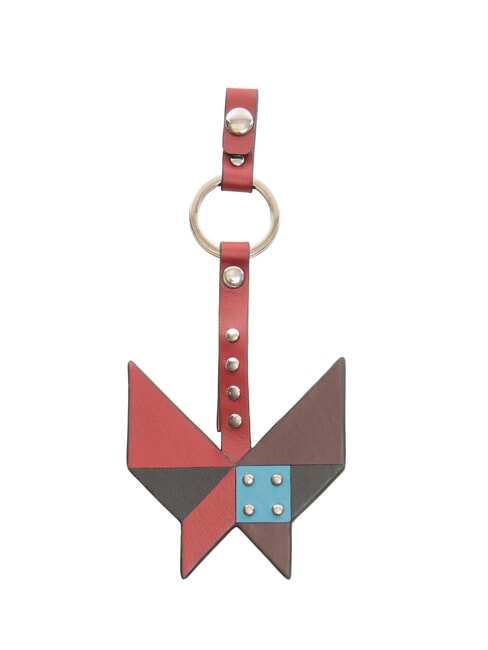 MUSE Portcard din piele și metal bordeaux - Portchei