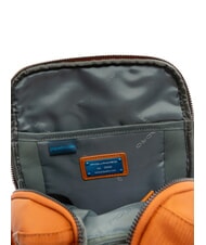 PIQUADRO WOODY Rucsac cu un singur umăr din material din piele ORANGE - Rucsacuri pentru laptop - 4
