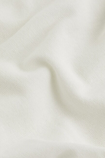 CK JEANS Pulover din bumbac cu guler rotund fildeş - Pulovere pentru femei