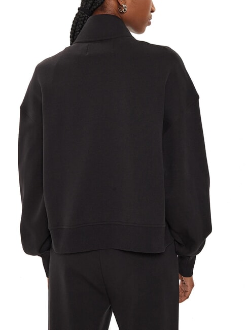 CK JEANS Hanorac cu guler înalt și fermoar integral ck negru - Hanorace pentru femei