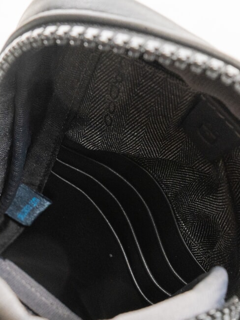 CHARLIE Geantă de piele negru - Genți de umăr bărbați