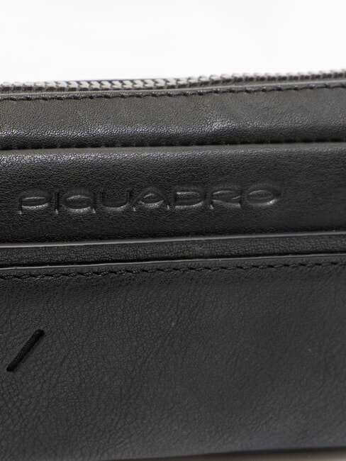 NABUCCO Mini umbrelă cu husă din piele negru - Umbrele