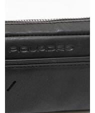 PIQUADRO NABUCCO Mini umbrelă cu husă din piele negru - Umbrele - 6