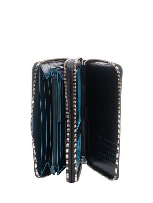 BLUE SQUARE Suport document din piele albastru - Accesorii de călătorie