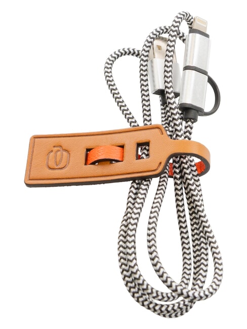 BAGMOTIC Clemă de cablu din piele cu cablu USB Piele / Red - Accesorii de călătorie