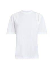 CALVIN KLEIN CK Tricou cu m&acirc;necă scurtă și decupaj alb strălucitor - tricou - 4