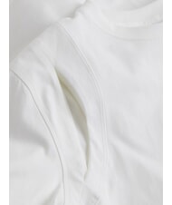 CALVIN KLEIN CK Tricou cu m&acirc;necă scurtă și decupaj alb strălucitor - tricou - 6
