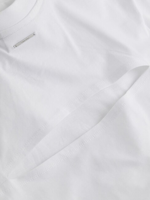 CK Tricou cu mânecă scurtă și decupaj la spate alb strălucitor - tricou