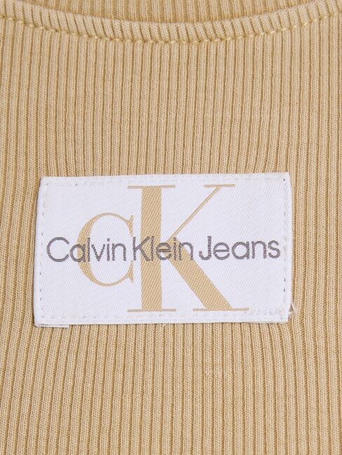 CK JEANS Tricou scurt cu m&acirc;necă scurtă kaki pal - tricou