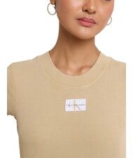 CALVIN KLEIN CK JEANS Tricou scurt cu mânecă scurtă kaki pal - tricou - 4