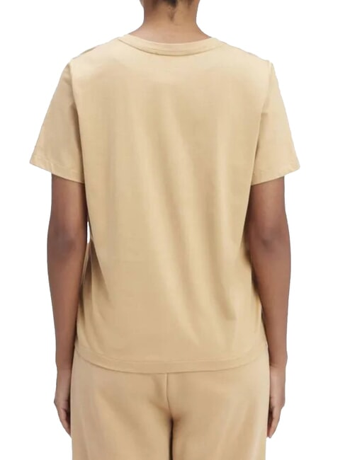 CK Tricou cu mânecă scurtă și guler rotund cafea cu gheață - tricou