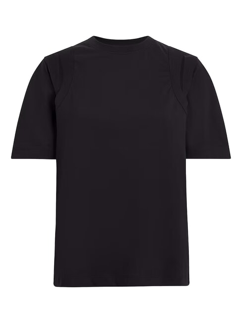 CK Tricou cu mânecă scurtă și decupaj ck negru - tricou