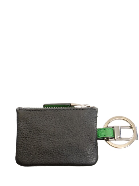 SPLASH  Breloc din piele NEGRU / VERDE - Portchei