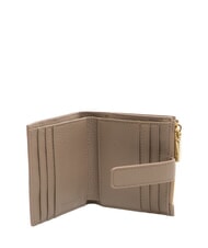 COCCINELLE METALLIC SOFT Mini portofel din piele taupe cald - Portofele femei - 2