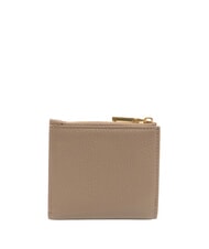 COCCINELLE METALLIC SOFT Mini portofel din piele taupe cald - Portofele femei - 3