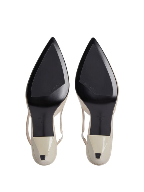 CK Pantofi cu talpă din piele bej pietros - Pantofi femei