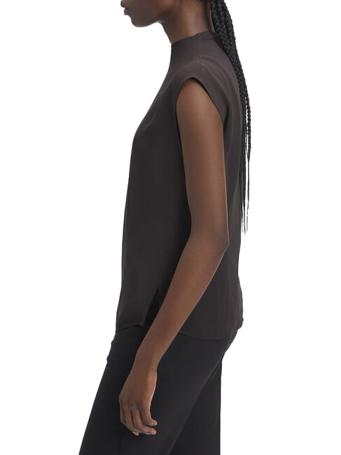 CK Bluză cu mânecă scurtă din viscoză ck negru - Cămăși