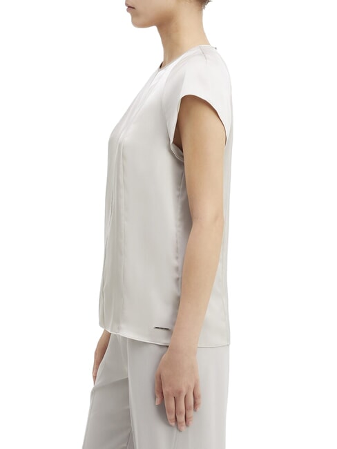 CK Cămașă din satin cu mânecă scurtă pietricică de nisip - Cămăși