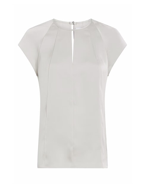 CK Cămașă din satin cu mânecă scurtă pietricică de nisip - Cămăși