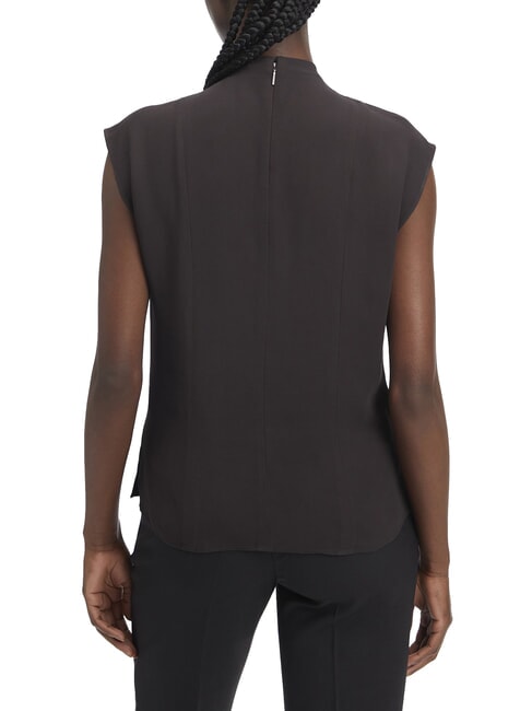 CK Bluză cu mânecă scurtă din viscoză ck negru - Cămăși