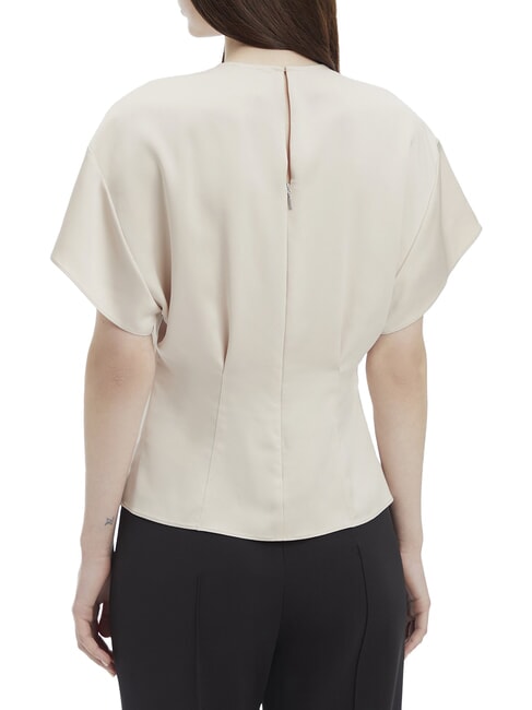 CK Cămașă din satin cu mânecă scurtă dimineață gri - Cămăși