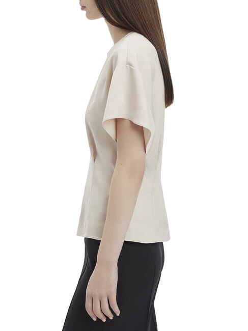 CK Cămașă din satin cu mânecă scurtă dimineață gri - Cămăși