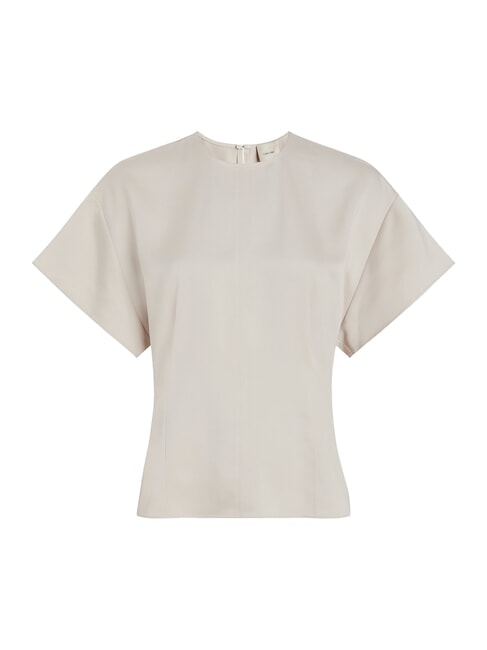 CK Cămașă din satin cu mânecă scurtă dimineață gri - Cămăși