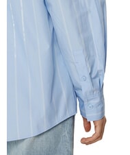 CALVIN KLEIN CK Cămașă cu m&acirc;necă lungă, croială lejeră egretă / dungă plasată pe cerul nopții - Cămăși - 4