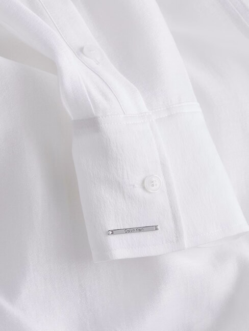 CK Cămașă transparentă supradimensionată cu decupaj alb strălucitor - Cămăși