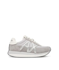 ARMANI EXCHANGE ROYALE SUEDE AIR MESH Adidași gri+argintiu - Pantofi femei - 2