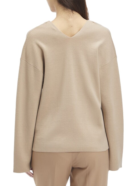 CK Pulover cu decolteu în V și mâneci largi amforă - Pulovere pentru femei