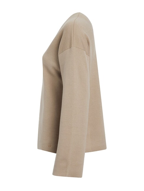 CK Pulover cu decolteu în V și mâneci largi amforă - Pulovere pentru femei