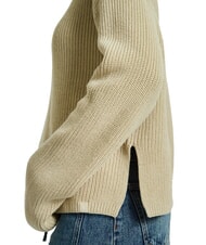 CALVIN KLEIN CK JEANS Pulover cu guler &icirc;nalt din bumbac, croială lejeră pelican - Pulovere pentru femei - 4