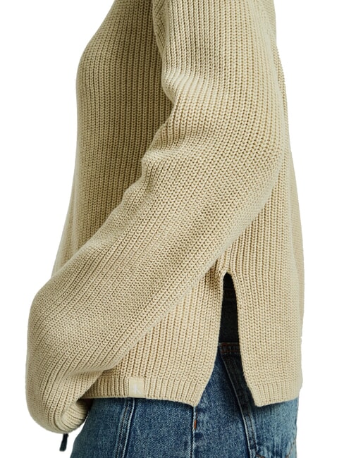 CK JEANS Pulover cu guler înalt din bumbac, croială lejeră pelican - Pulovere pentru femei