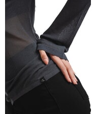 CALVIN KLEIN CK JEANS Pulover transparent cu guler rotund abanos - Pulovere pentru femei - 4