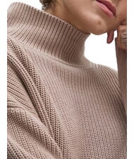 CALVIN KLEIN CK JEANS Pulover cu guler înalt din bumbac, croială lejeră capră - Pulovere pentru femei - 4