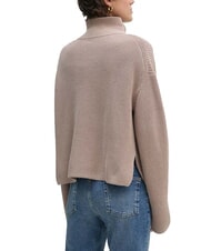 CALVIN KLEIN CK JEANS Pulover cu guler &icirc;nalt din bumbac, croială lejeră capră - Pulovere pentru femei - 2