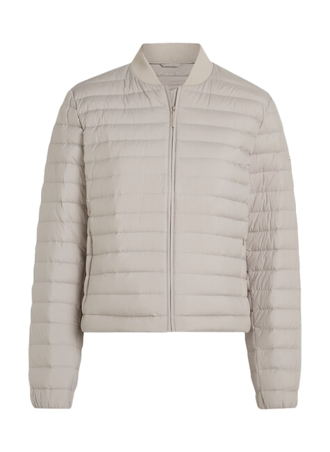 CK Jachetă ușoară, scurtă, matlasată, din puf cenușă de lemn - Jachete de puf pentru femei