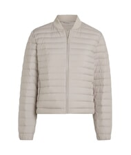 CALVIN KLEIN CK Jachetă ușoară, scurtă, matlasată, din puf cenușă de lemn - Jachete de puf pentru femei - 3