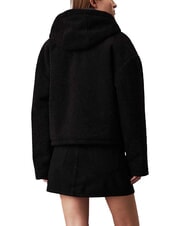 CALVIN KLEIN CK JEANS Jachetă din fleece cu fermoar complet și glugă - Jachete pentru femei