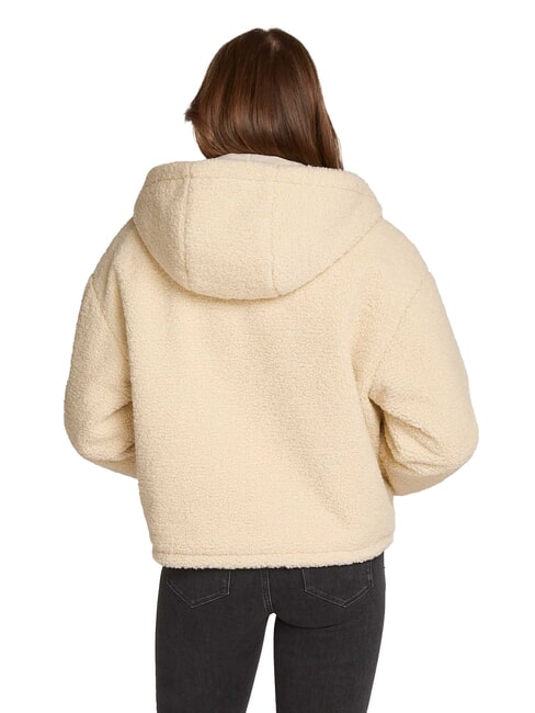 CK JEANS Jachetă din fleece cu fermoar complet și glugă ceață portuară - Jachete pentru femei