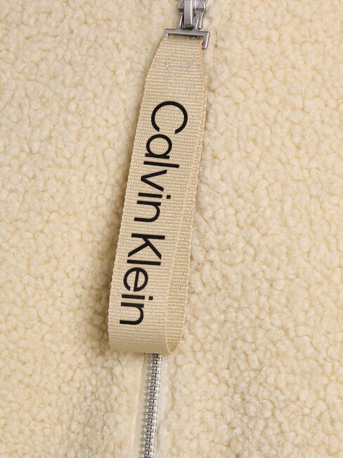 CK JEANS Jachetă din fleece cu fermoar complet și glugă ceață portuară - Jachete pentru femei