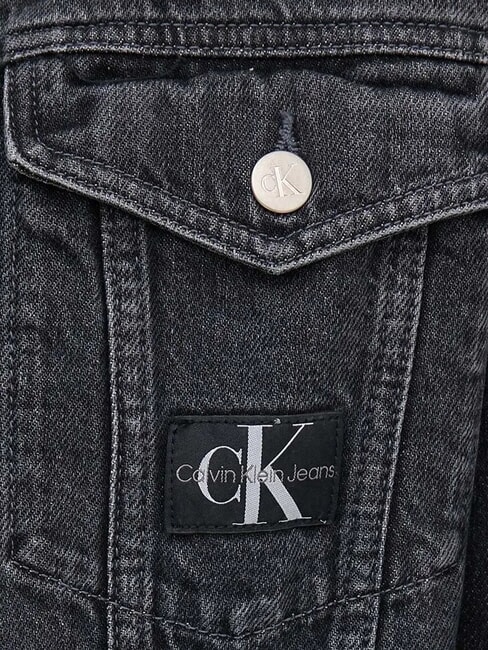 CK JEANS Jachetă din denim de bumbac gri denim - Jachete pentru femei