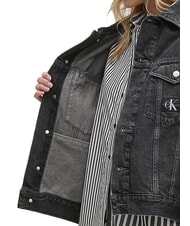 CALVIN KLEIN CK JEANS Jachetă din denim de bumbac gri denim - Jachete pentru femei - 4