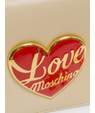 LOVE MOSCHINO LOVE HEART  Geantă de umăr fildeş - Genți femei - 3